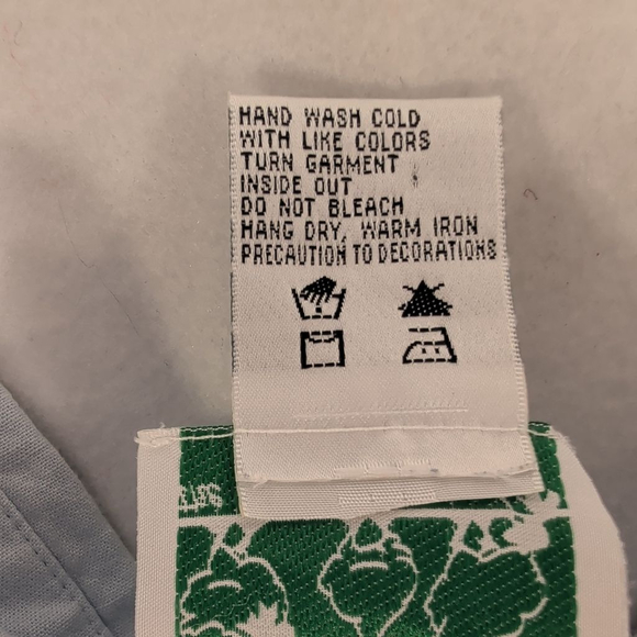 Women's The Quacker Factory Light Blue Hot Air Balloon Button Down 3X - Picture 13 of 16